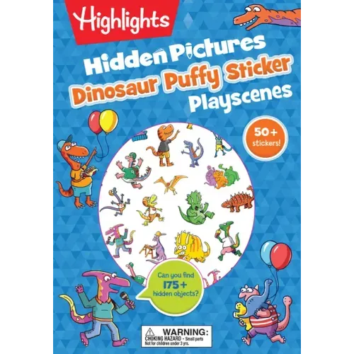 Dinosaur Hidden Pictures Puffy Sticker Playscenes