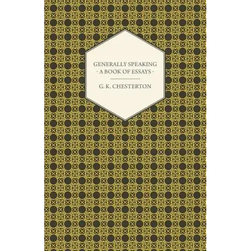 Generally Speaking - A Book of Essays
