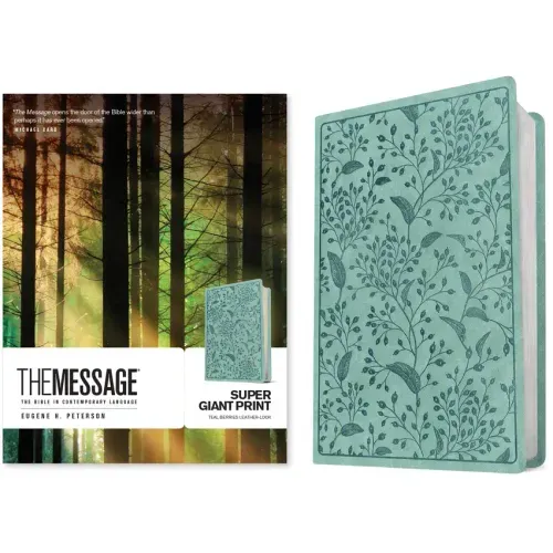 The Message Super Giant Print (Leather-Look, Teal Berries)