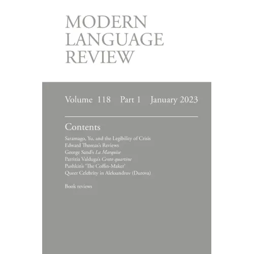 Modern Language Review (118: 1) January 2023