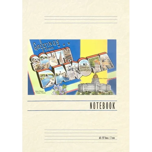 Vintage Lined Notebook Greetings from South Dakota
