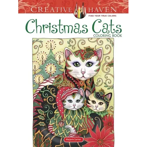 Creative Haven Christmas Cats Coloring Book