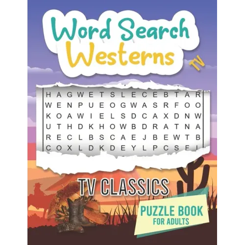 TV Westerns Word Search: Word Search Puzzles For Adult