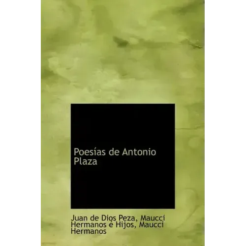 Poesías de Antonio Plaza
