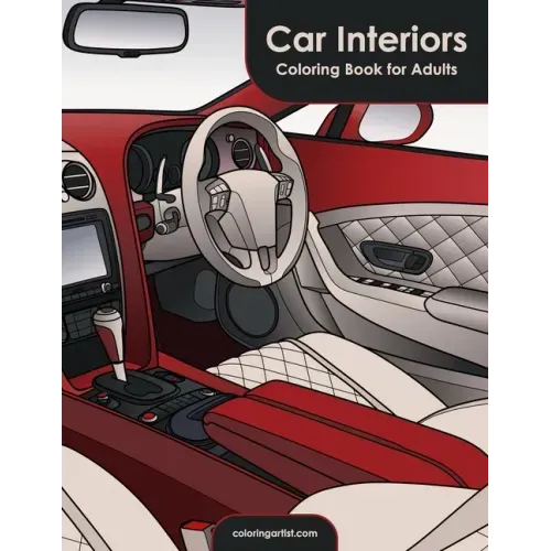 Car Interiors Coloring Book for Adults