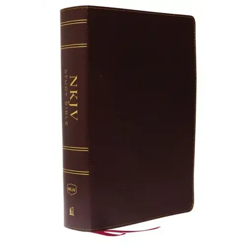 NKJV Study Bible, Bonded Leather, Burgundy, Full-Color, Red Letter Edition, Indexed, Comfort Print: The Complete Resource for Studying God's Word