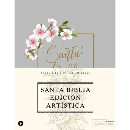 Nbla, Santa Biblia, Edición Artística, Tapa Dura/Tela, Arte Con Bordes Dorados, Palabras de Jesús En Rojo, Comfort Print