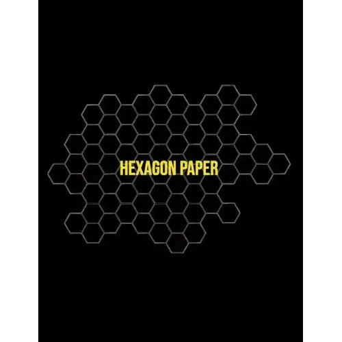 Hexagon Paper: Honeycomb Hex Paper For Organic Chemistry Drawing Gamer Map Board Video Game - Create Mosaics Tile Quilt Design - Gold