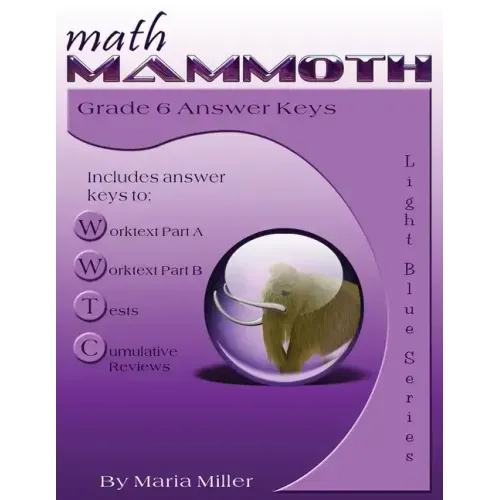 Math Mammoth Grade 6 Answer Keys
