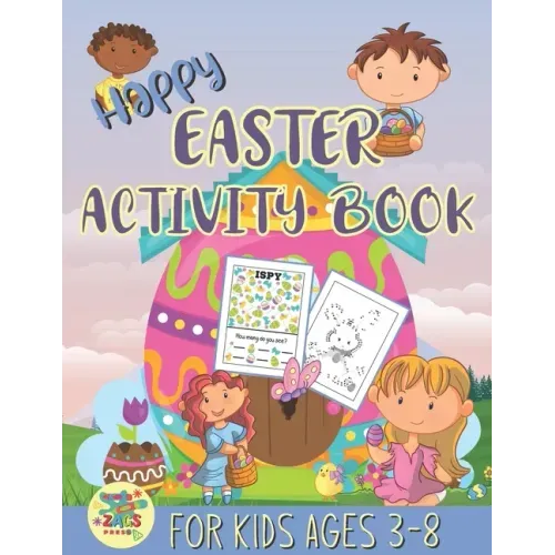 Happy Easter activity book for kids ages 3-8: fun Easter gift for kids ages 3 and up