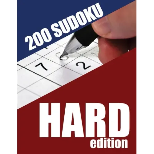 200 Sudoku Hard Edition: An 8x10, 200 puzzle, hard sudoko book