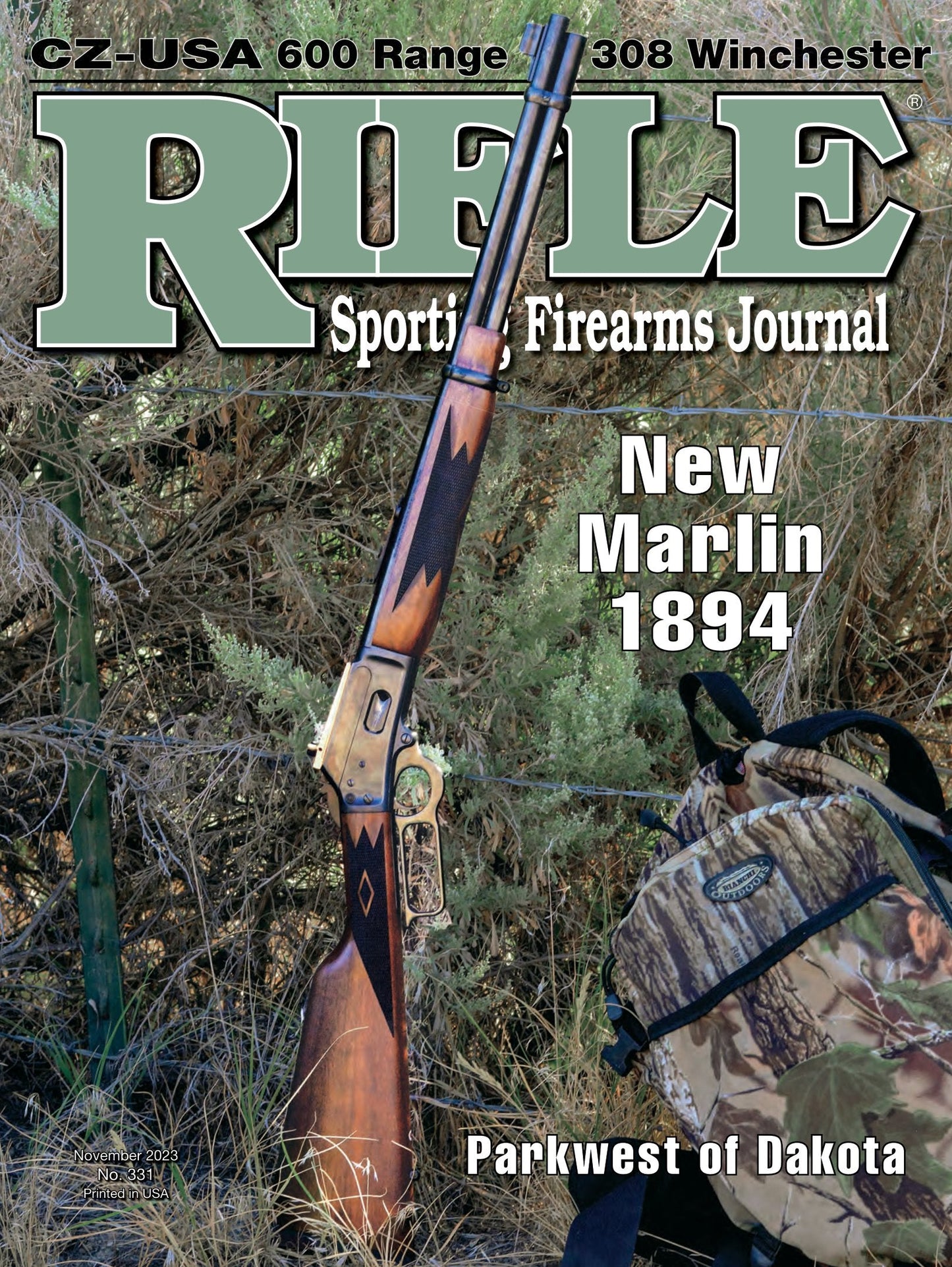Rifle November 2023 - The Sporting Firearms Journal: Featuring The Ruger-Manufactured Marlin Model 1894, Notes On Scope Adjustments, CZ-USA 600 Range 308 Winchester & More