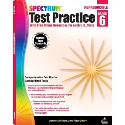 Spectrum Test Practice, Grade 6: Volume 66