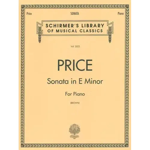 Sonata in E Minor: Schirmer Library of Classics Volume 2023 Nfmc 2024-2028 Selection Piano Solo