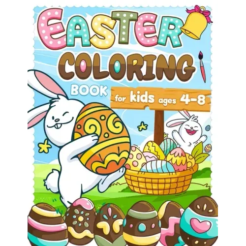 Easter Coloring Book for Kids ages 4-8: 44 Funny Animals with their Easter Eggs to color - Easter activity book for girls and boys - Religious christi