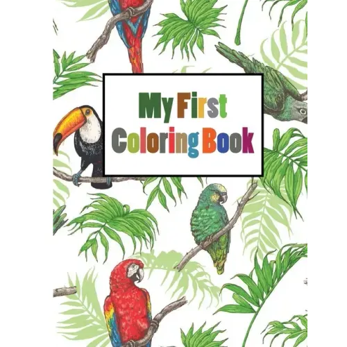 My First Coloring Book: Paint by Sticker Kids Zoo Animals