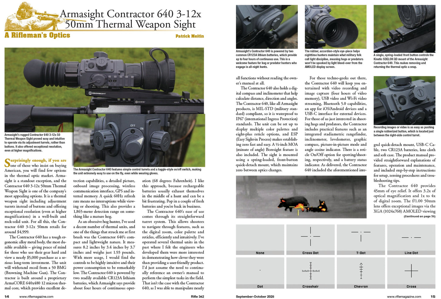 Rifle - September 2025: Understanding Maximum Point Blank Range, TC73 Carbine, Cadex Defence Strike Nuke Evo, Winchester Model 70 Precision Rifle, Long Gun Upgrades, Best Thermal Weapon Sights & More!