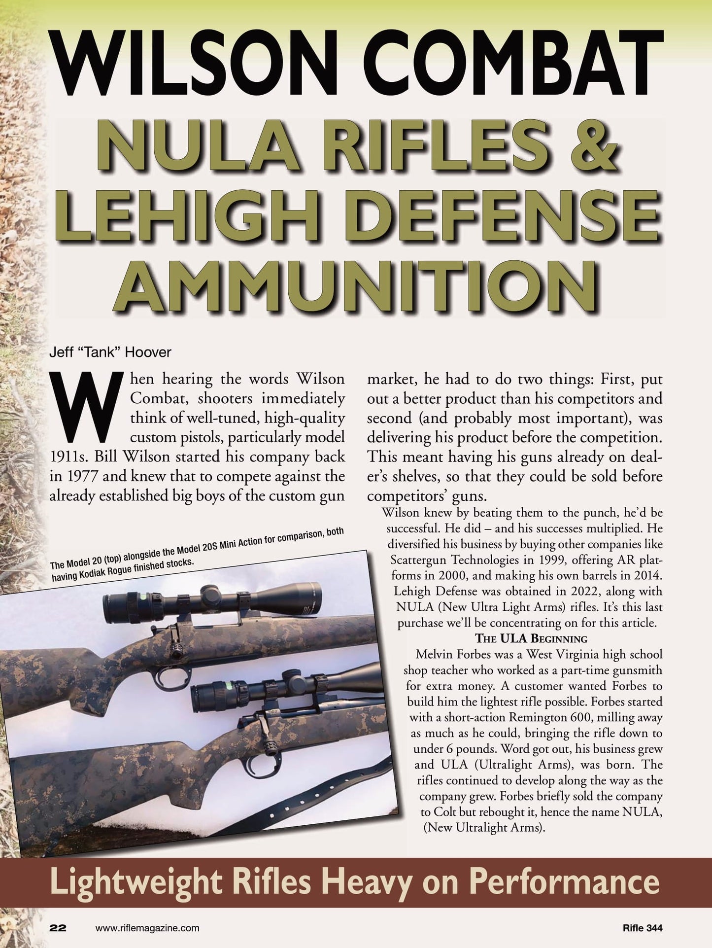 Rifle - January 2026: Athlon Argos HMR Scope Review, The Bolt-Action 223 Remington, Ballard Fever, DIY Fix For 22 Rimfire Dry-Firing Damage, Mossberg Patriot Walnut, Wilson Combat, NULA Rifles & More!