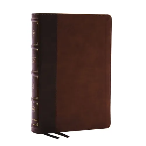 Nkjv, Large Print Thinline Reference Bible, Blue Letter, MacLaren Series, Leathersoft, Brown, Comfort Print: Holy Bible, New King James Version