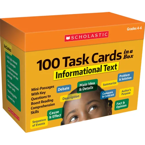 100 Task Cards in a Box: Informational Text