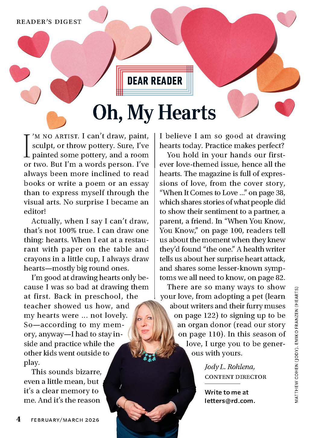 Reader's Digest - What I Did For Love: The Best Pet Helpers & Inspiring Stories, Different Heart Attack Warning Signs For Men & Women, Mike Reiss’ Titanic Adventure, True Sports Heroes & More!