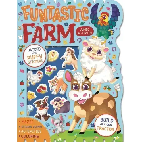 Funtastic Farm Jumbo Activity Book: Packed with Puffy Stickers, Activities, Coloring, and More!