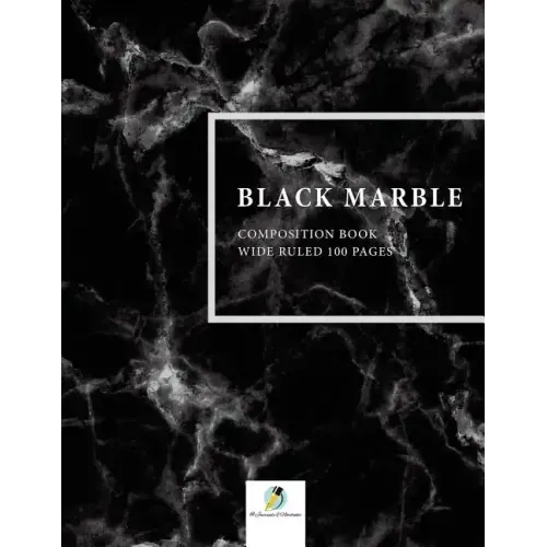 Black Marble Composition Book Wide Ruled 100 Pages