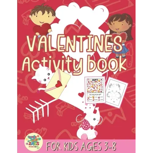valentines activity book for kids ages 3-8: happy valentines day activity gift for kids ages 3 and up.