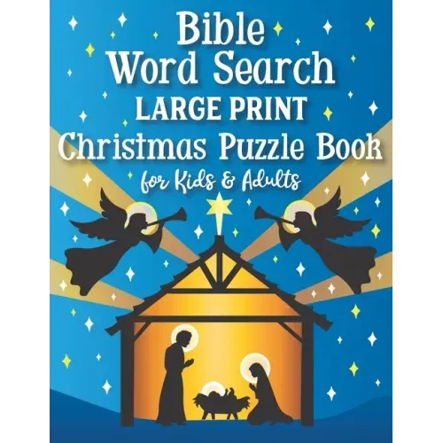 Bible Word Search Large Print Christmas Puzzle Book for Kids and Adults