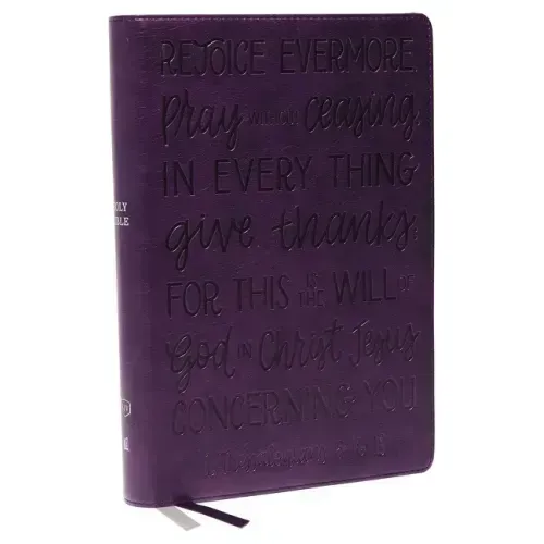 KJV Holy Bible: Large Print with 53,000 Cross References, Purple Leathersoft, Red Letter, Comfort Print (Thumb Indexed): King James Version (Verse Art
