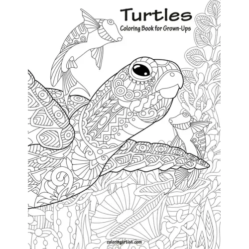 Turtles Coloring Book for Grown-Ups 1