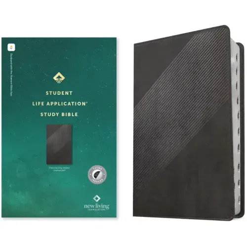 NLT Student Life Application Study Bible, Filament Enabled (Leatherlike, Charcoal Gray Striped, Indexed, Red Letter)