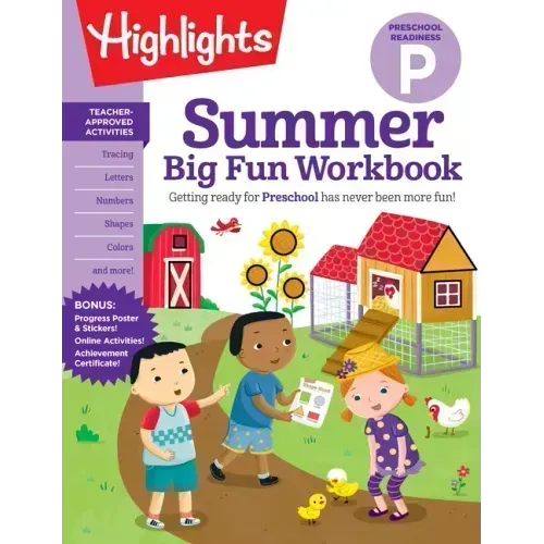 Summer Big Fun Workbook Preschool Readiness: Summer Preschool Learning Activity Book with Letter Tracing, Writing Practice and More for Kids Ages 3-5