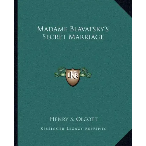 Madame Blavatsky's Secret Marriage