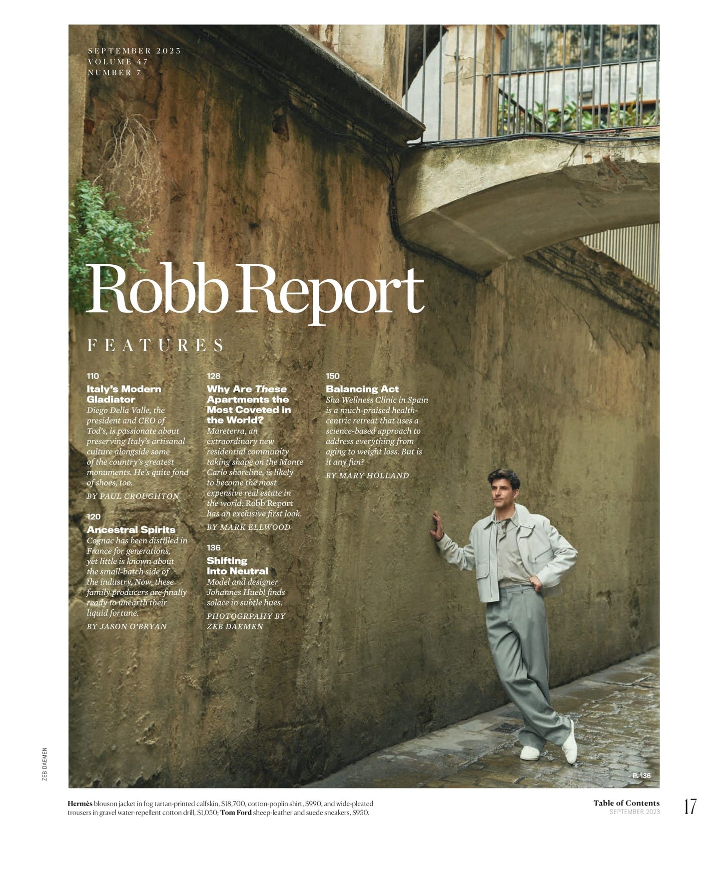 Robb Report - The Fall Style Issue September 2023: Tod's CEO Diego Della Valle Is Italy's Modern Gladiator, Small-Batch Cognac, Exclusive Look At World's Most Expensive Apartments Mareterra & More!