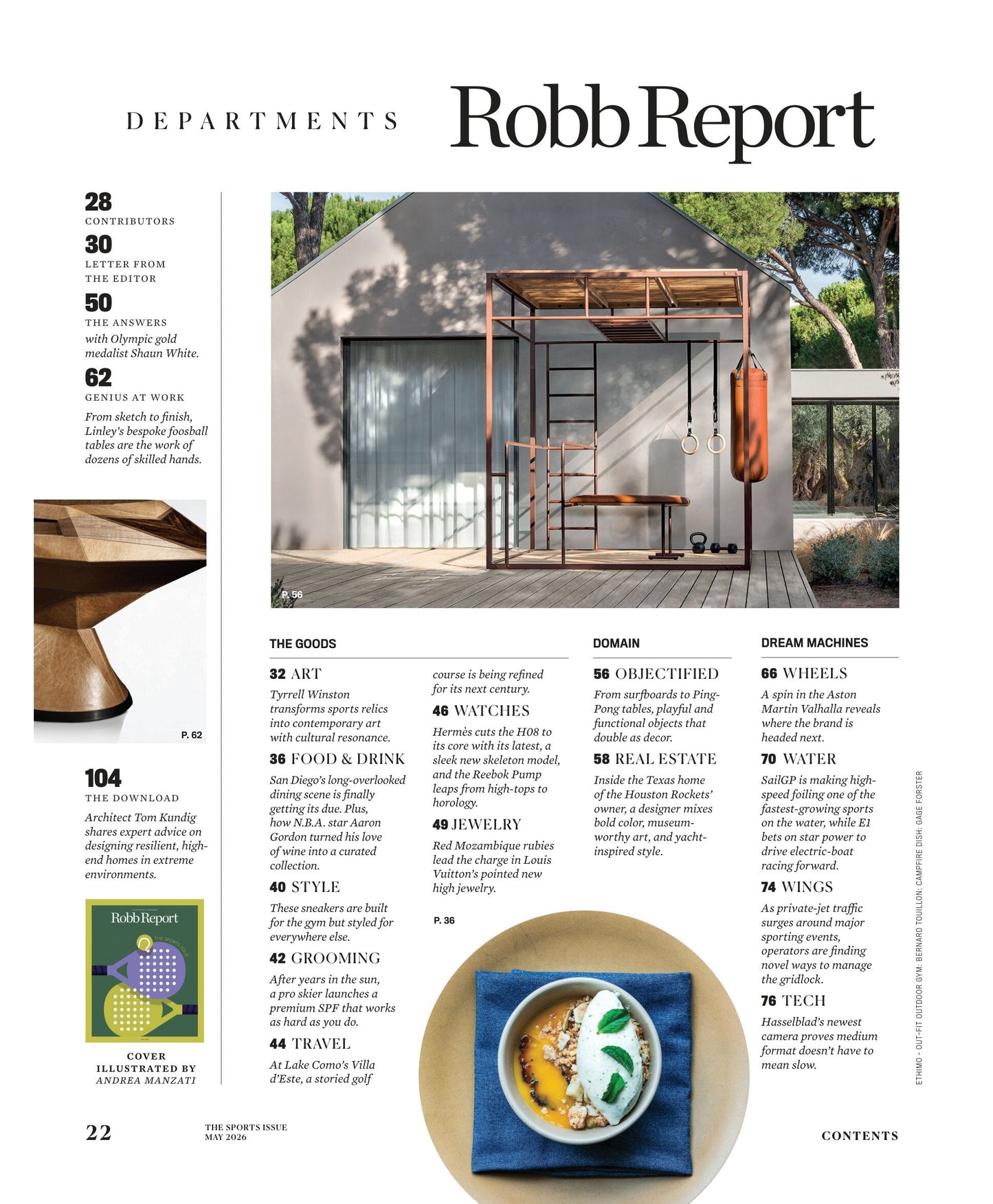 Robb Report - The Sports Issue May 2026: Padel's Court of Appeal, Taking Over Clubs, Resorts & More, Best Sneakers, Raising Sport Prospects, Hasselblad’s Newest Camera, Hermès Luxury Watches & More!