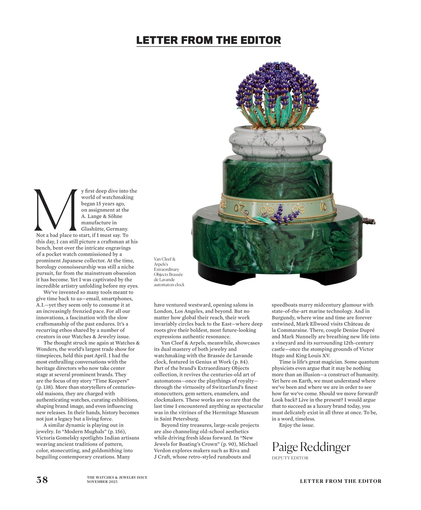 Robb Report - The Watches & Jewelry Issue November 2025: Timeless Elegance, Jules Sauer's Emeralds Collection, Indian Jewelers Redefining Luxury, Parisian High Jewelry's Sculptural Designs & More!