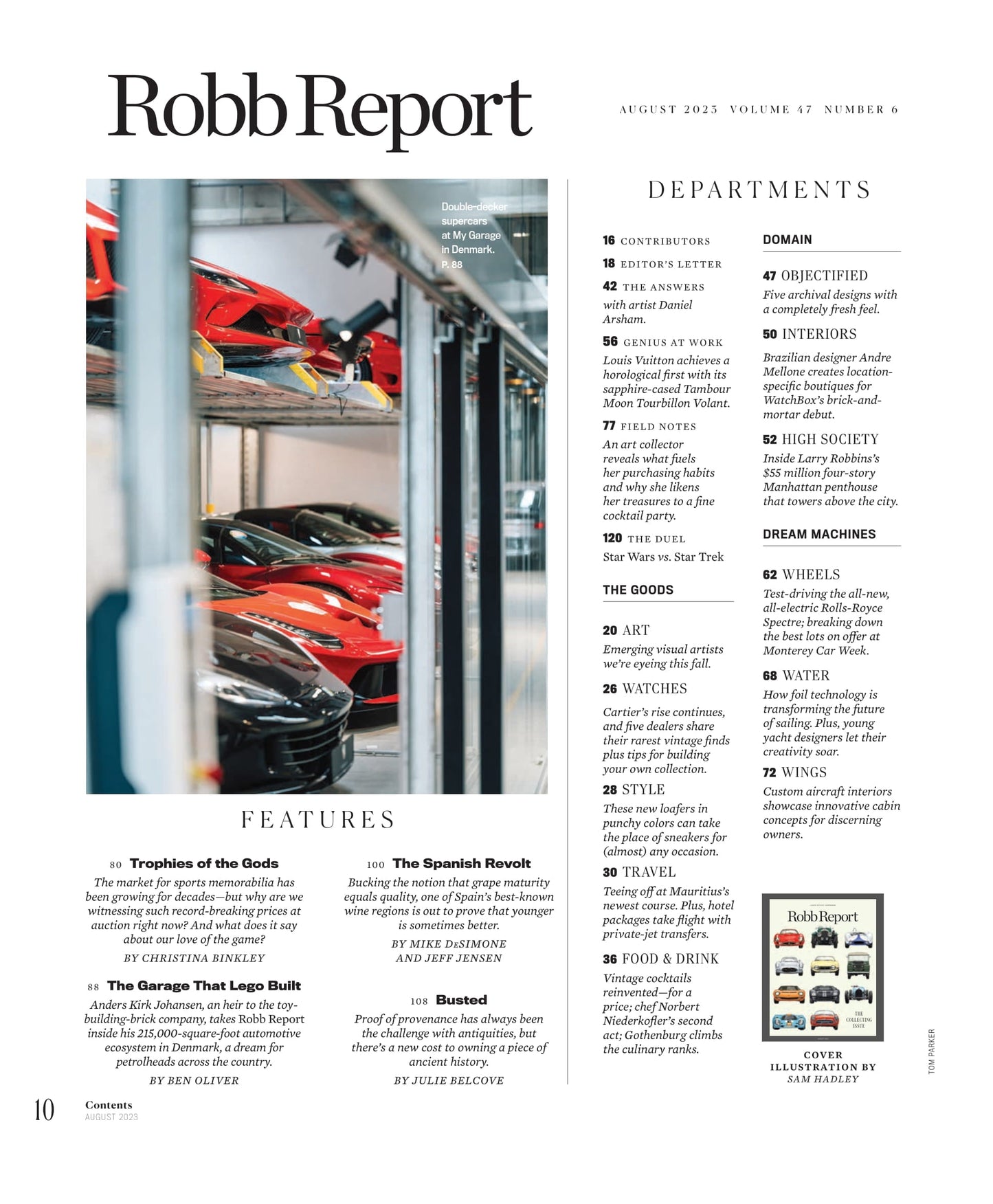 Robb Report - The Collecting Issue August 2023: Sports Memorabilia Record-Breaking Auction Prices, Inside Lego Heir 215,000 sqft Automotive Ecosystem, Challenging Grape Maturity Equals Quality & More!