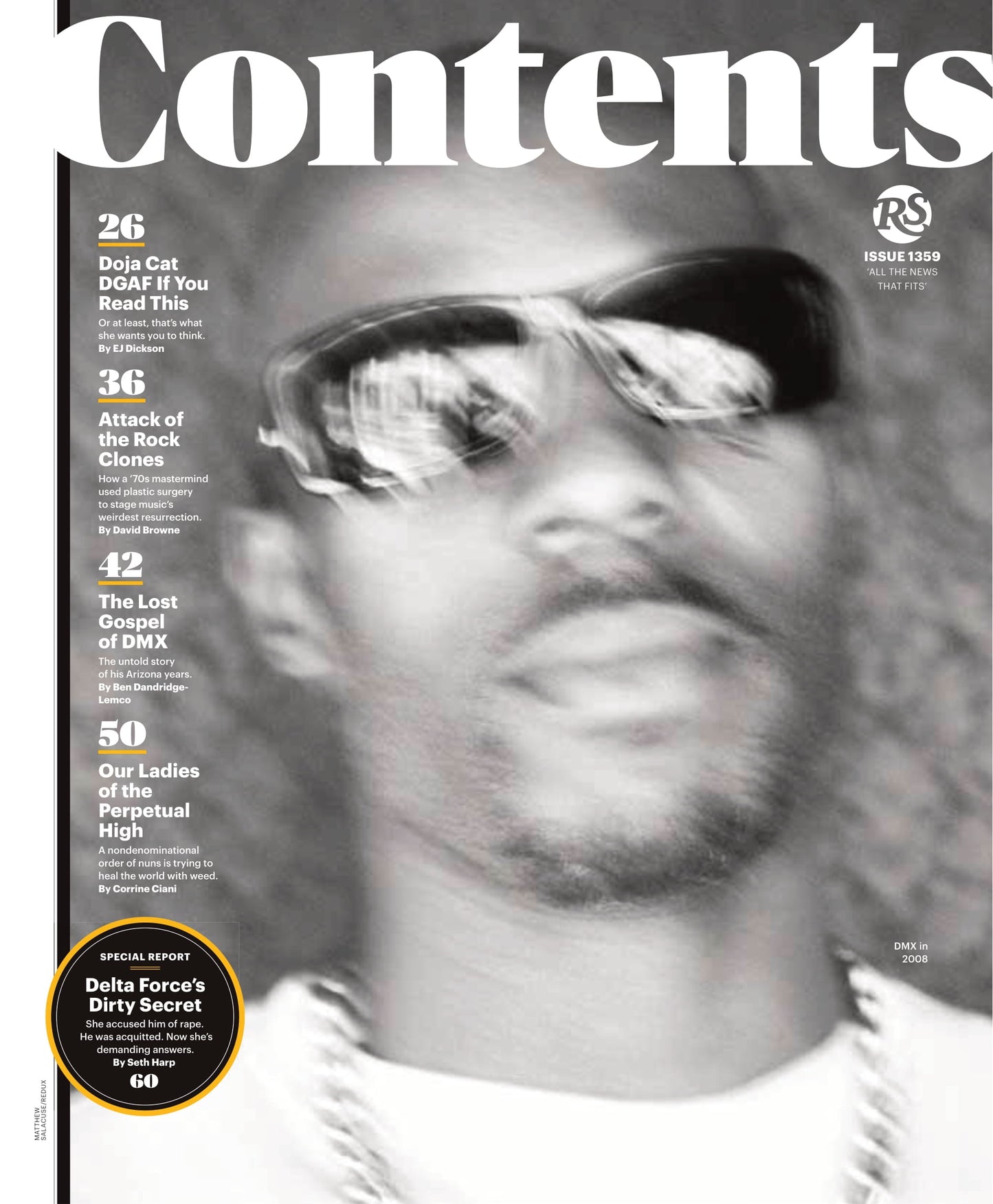 Rolling Stone - January 2022: Doja Cat Finally Drops Her Guard, The Lost Gospel Of DMX, Delta Force's Dirty Secret, BTS Army, Anthony Bourdain's Secret Diaries, Taylor Swift Rerecording Red & More!