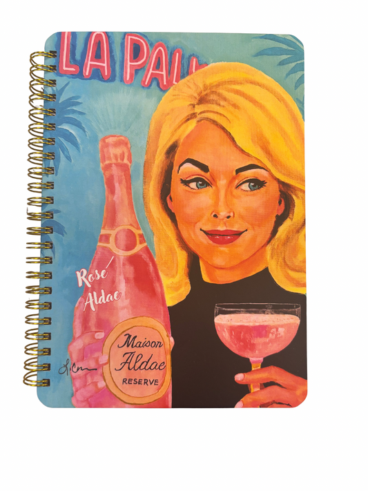 Rosé Aldae Lined Hardcover Journal for Women – Retro Style Chic Notebook