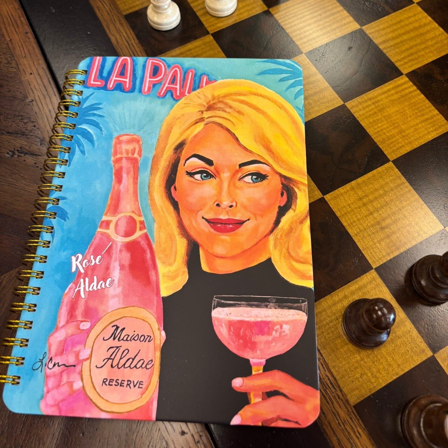 Rosé Aldae Lined Hardcover Journal for Women – Retro Style Chic Notebook