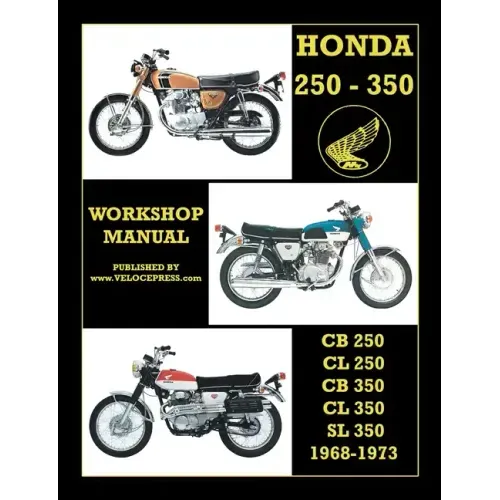 Honda Cb250, Cl250, Cb350, Cl350 & SL 350 1968 to 1973 Workshop Manual