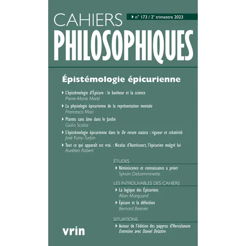 Epistemologie Epicurienne