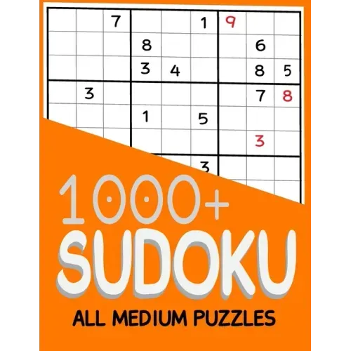 1000+ Sudoku All Medium Puzzles: Sudoku medium book, puzzles for adults 1000+