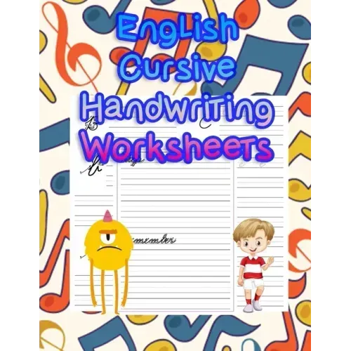 English Cursive Handwriting Worksheets: handwriting tracing workbook-handwriting practice paper for kids-handwriting practice sheets