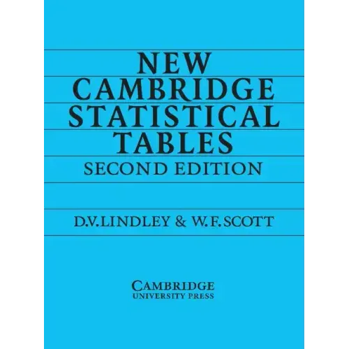 New Camb Statistical Tables 2ed