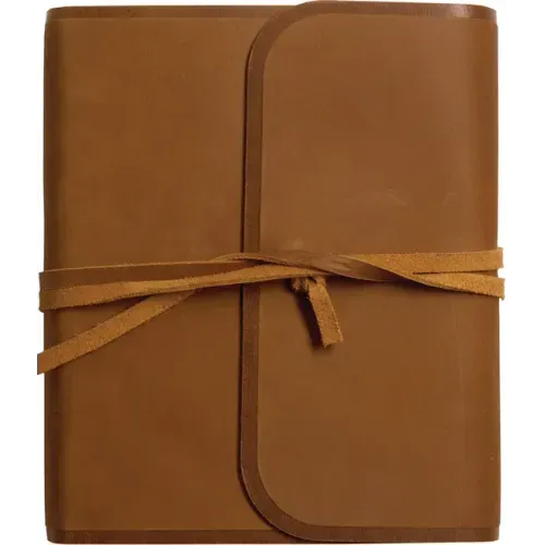 ESV Journaling Bible (Natural Leather, Brown, Flap with Strap)
