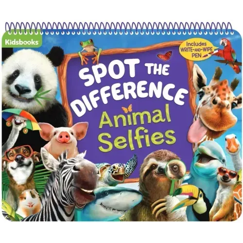 Spot the Difference: Animal Selfies (Includes Write-And-Wipe Pen)