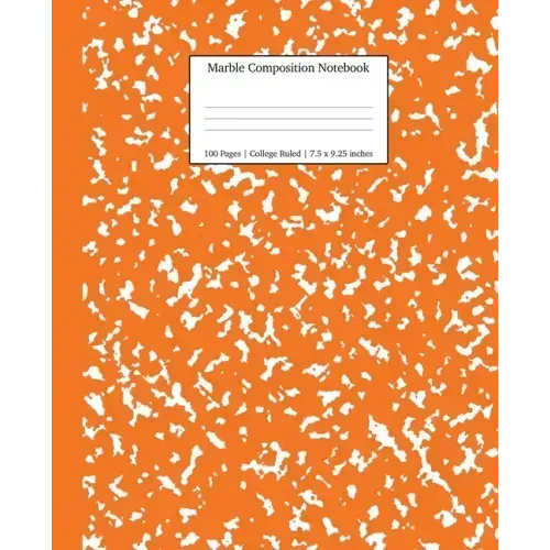 Marble Composition Notebook College Ruled: Pumpkin Marble Notebooks, School Supplies, Notebooks for School