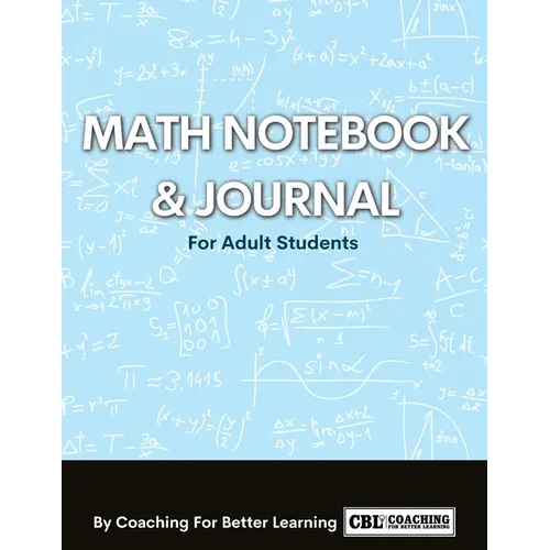 Math Notebook and Journal For Adult Students